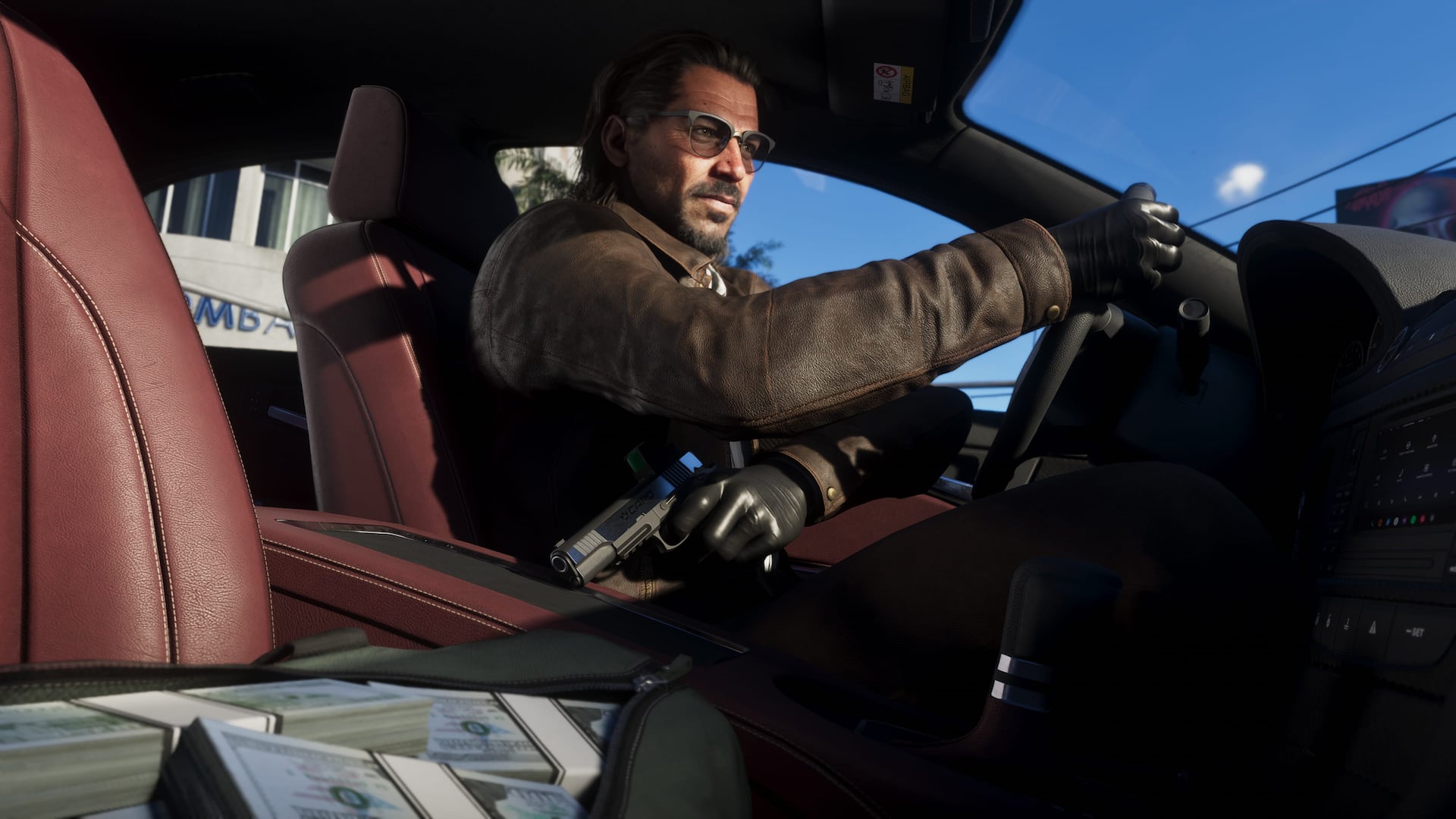 Crime and escape imagery from official Grand Theft Auto VI media