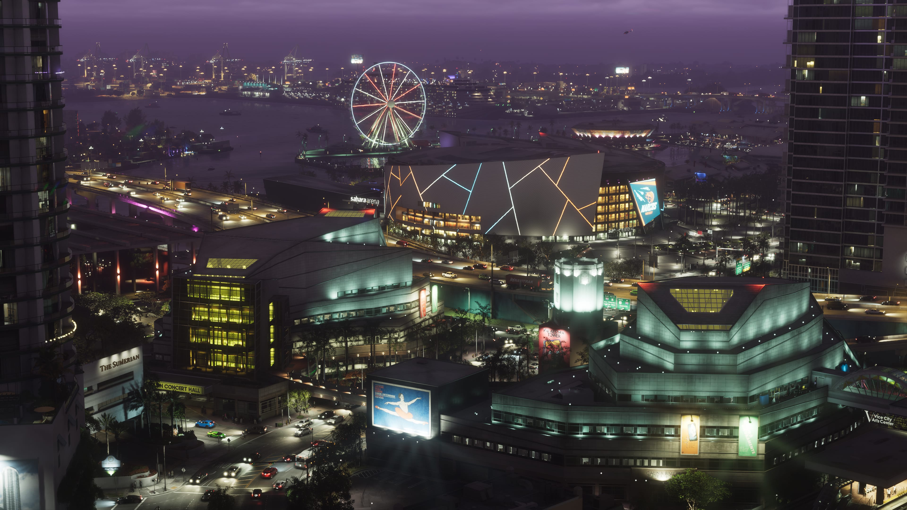Vice City boulevard in an official Grand Theft Auto VI screenshot